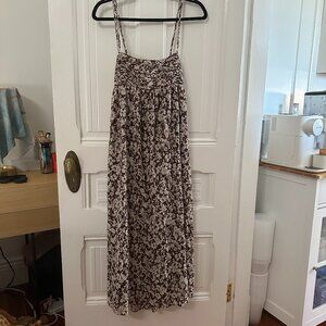 A&F Brown & White Floral Maxi Dress